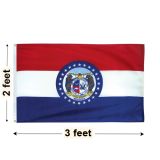 2'x3' Missouri Nylon Outdoor Flag